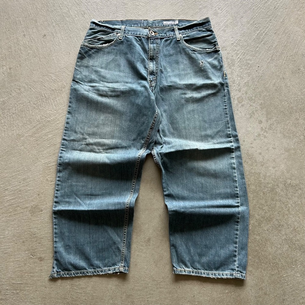 Vintage Levis Silver Tab‎ Baggy Jeans Size 38x30 Blue Medium Wash Denim Wide Leg